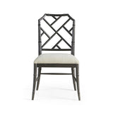 Ebony Chippendale Bamboo Side Chair