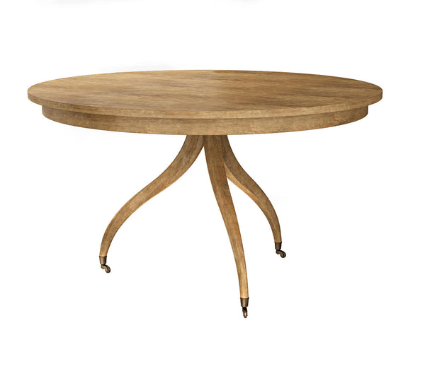 Spider Leg Round Dining Table 52"- Sun Bleached Cherry