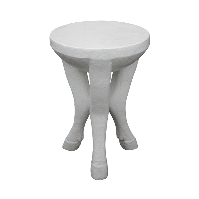 John Dickinson Inspired White Plaster Side Table