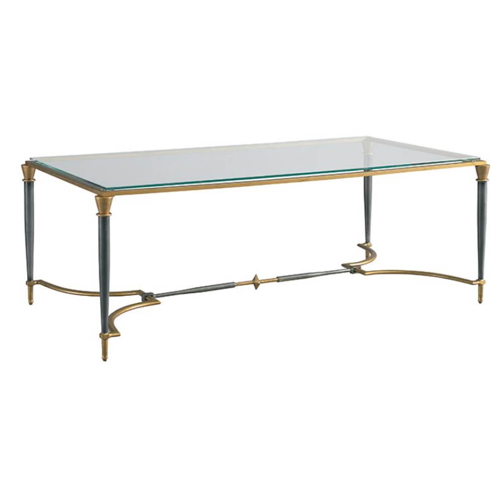 The Oxford Cocktail Iron and Glass Table