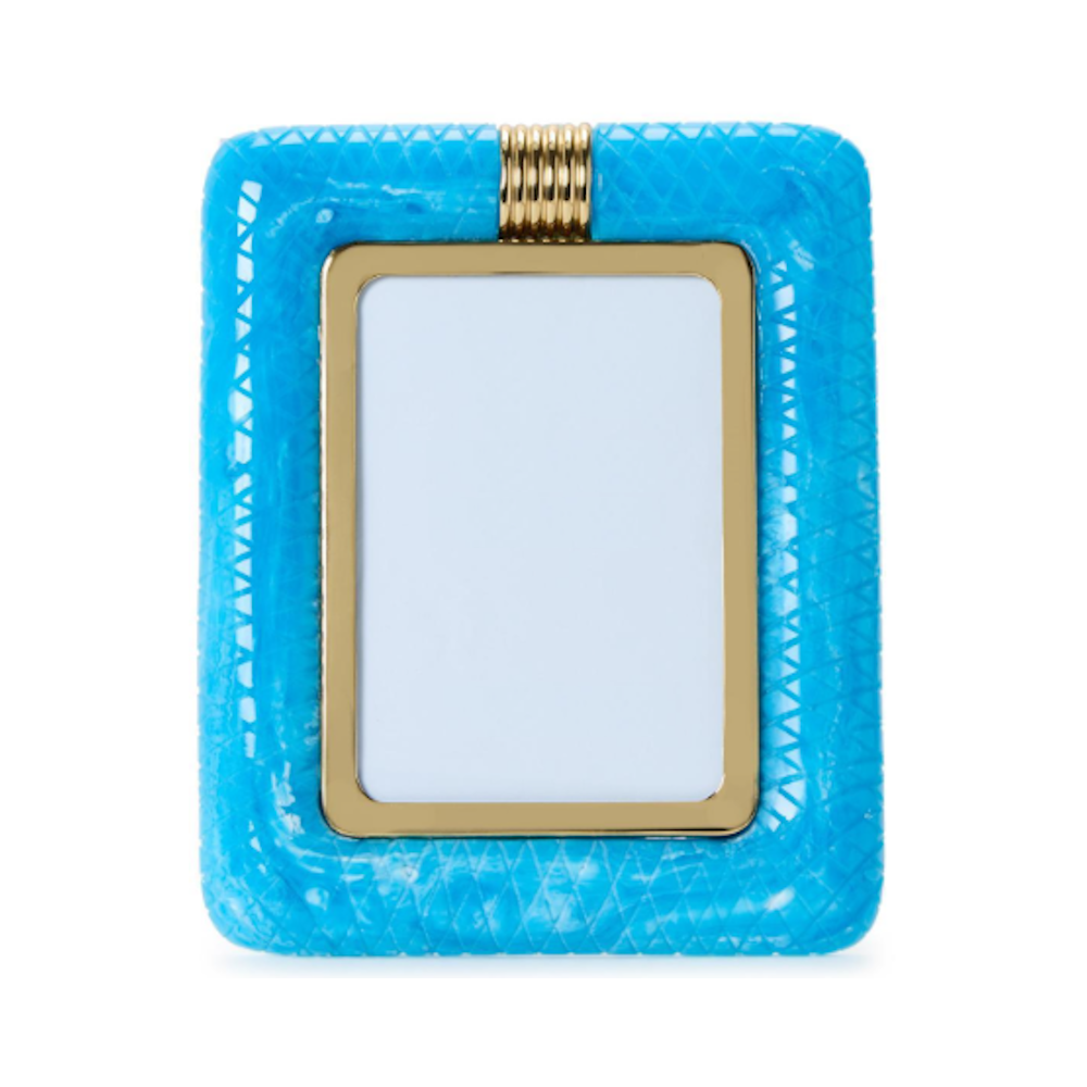 Opulence 4" x 6" Peacock Frame with Deco Brass Accents Pre Order Jan 26