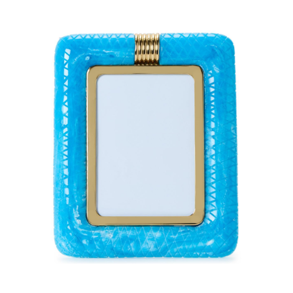 Opulence 4" x 6" Peacock Frame with Deco Brass Accents Pre Order Jan 26