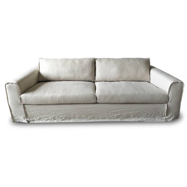 Peninsula Slipcover Sofa Wash Linen (Var Color Options) 91x30x39H