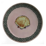 Ginori Inspired Poseidon's Journey Pink Scallop Shell Decorative Ceramic Plate