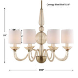 Italian Murano Glass Champagne Inspired Chandelier