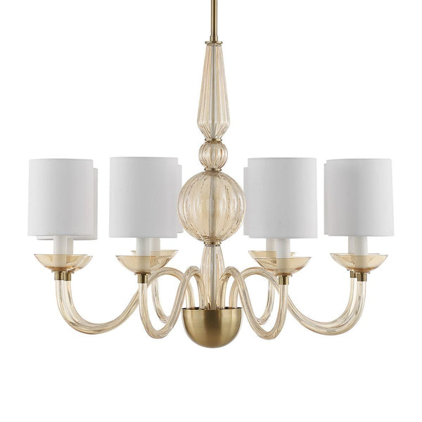 Italian Murano Glass Champagne Inspired Chandelier