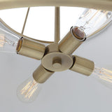 Classic White Leather and Gold Pendant
