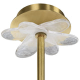 White Ombre Murano Glass Inspired Petal Pendant