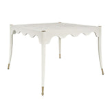 Scalloped White Burl Game Table Pre Order Oct 26