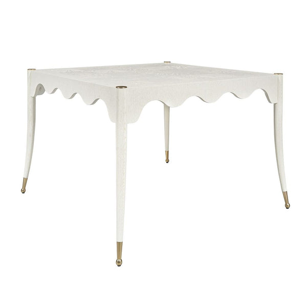 Scalloped White Burl Game Table Pre Order Oct 26
