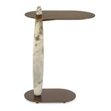 White Chocolate Marble Side Table Pre Order Aug 2, 2026