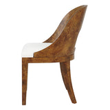 Dark Burl Wood Dining/Accent Chair