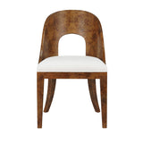 Dark Burl Wood Dining/Accent Chair
