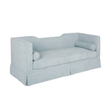 Skirted Tuxedo Style Baby Blue Sofa