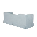 Skirted Tuxedo Style Baby Blue Sofa