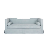 Skirted Tuxedo Style Baby Blue Sofa