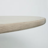 Raffia and Oak Wood Round Dining Table