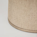 Raffia and Oak Wood Round Dining Table