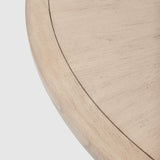 Raffia and Oak Wood Round Dining Table
