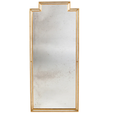 Antiqued Gold Beaded Mirror