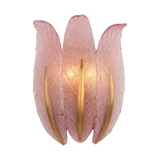 Callie Soft Pink Leaf Sconce