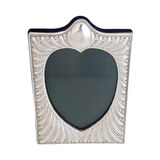 Sterling Silver Fluted Heart Frame