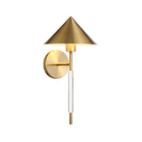 Acrylic and Brass Triangle Shade Sconce