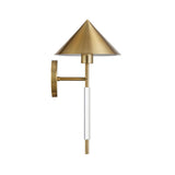 Acrylic and Brass Triangle Shade Sconce