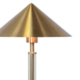 Acrylic and Brass Metal Shade Table Lamp