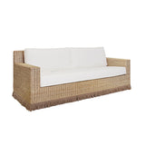 Rattan Sofa with Fringe