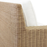 Rattan Sofa with Fringe
