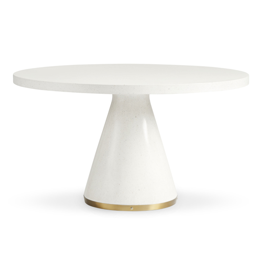 Terrazzo and Brass Round Dining Table