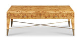 Dexel Rectangle Burl wood Coffee Table with Drawers