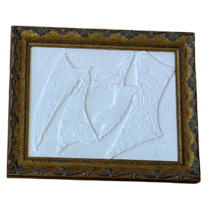 White Plaster Original Framed Art III