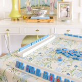 Scalloped Square Table Topper | Blue Pagoda