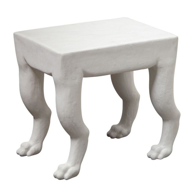 John Dickinson Inspired White Plaster Bench