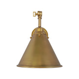 Warm Brass Library Wall Sconce