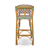 Valence French Bistro Rattan Baby Highchair - Flowers - White/Pink/Jade