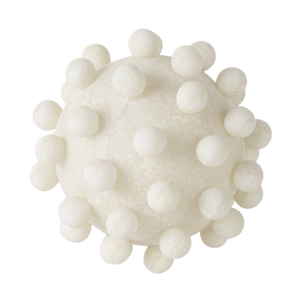 6" Ivory Knobby Resin Sphere