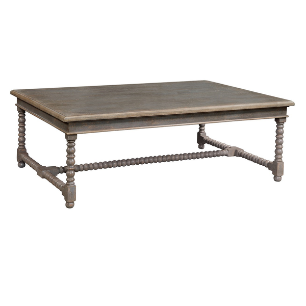 Handmade Italian Barley Twist Coffee Table Light Charcoal