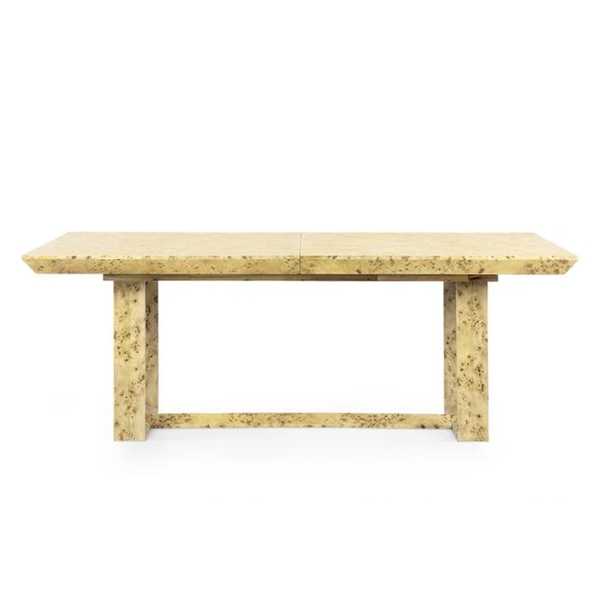 Burl Wood Extension Dining Table