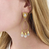 Claudia Drop Earring - Moonstone by Addison Weeks