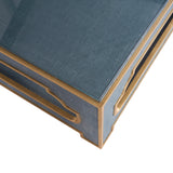 Blue Linen Coffee Tiered Coffee Table