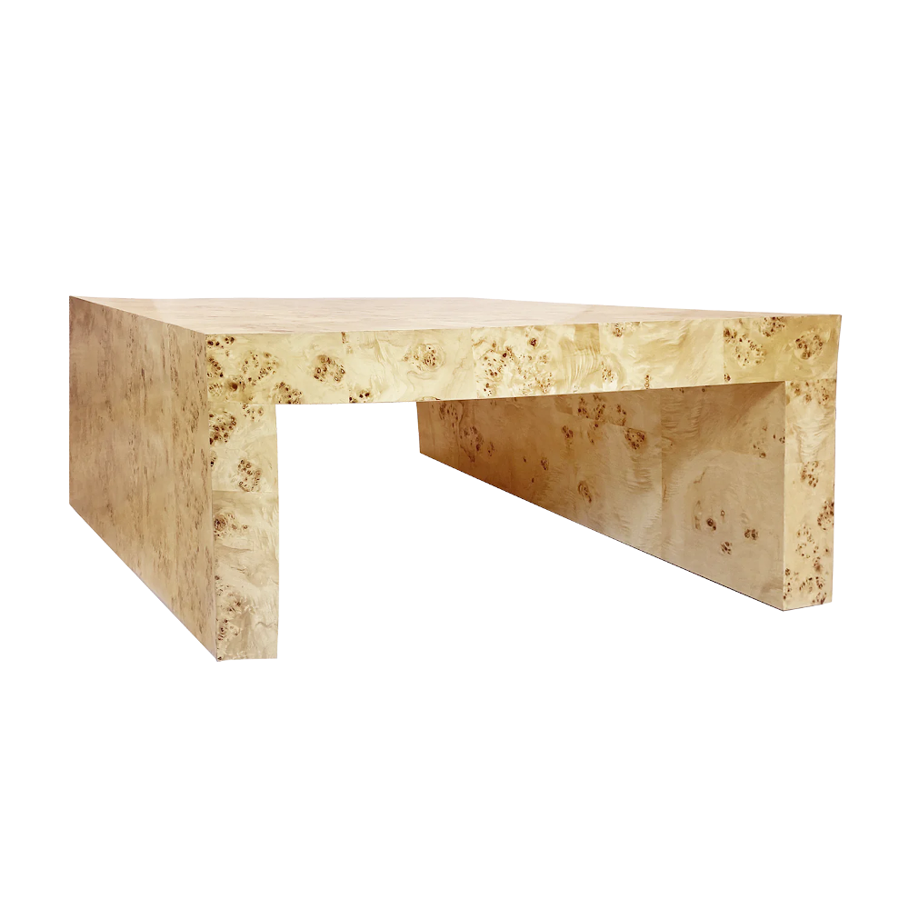 Chloe Square Burl Coffee Table