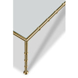Brass Bamboo English Regency Square Cocktail Table