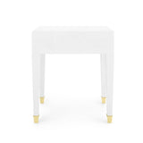 Claire 1 Drawer Cream Linen Small Nightstand/Side Table