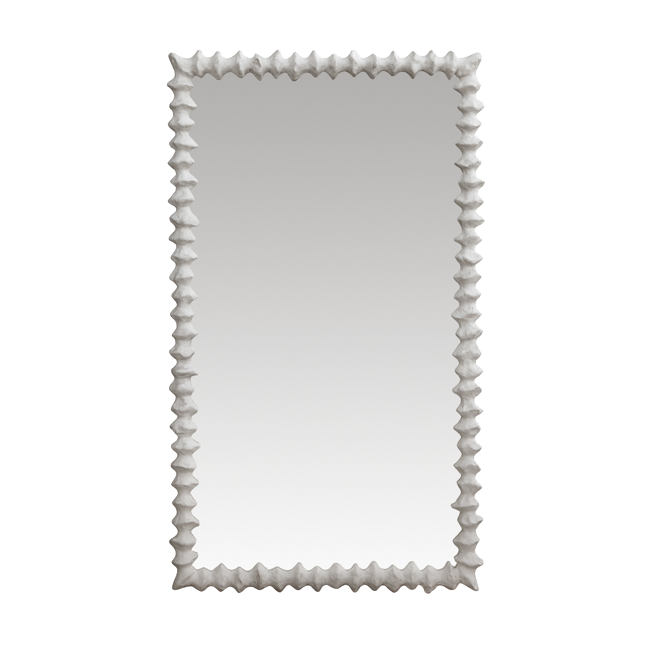 Clyde White Resin Mirror