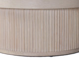 Colmo Fluted Round Oak Round Coffee Table