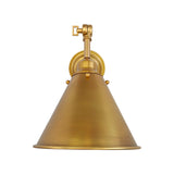 Warm Brass Library Wall Sconce