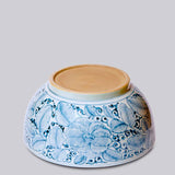 Blue and White Porcelain Rose Large Bowl